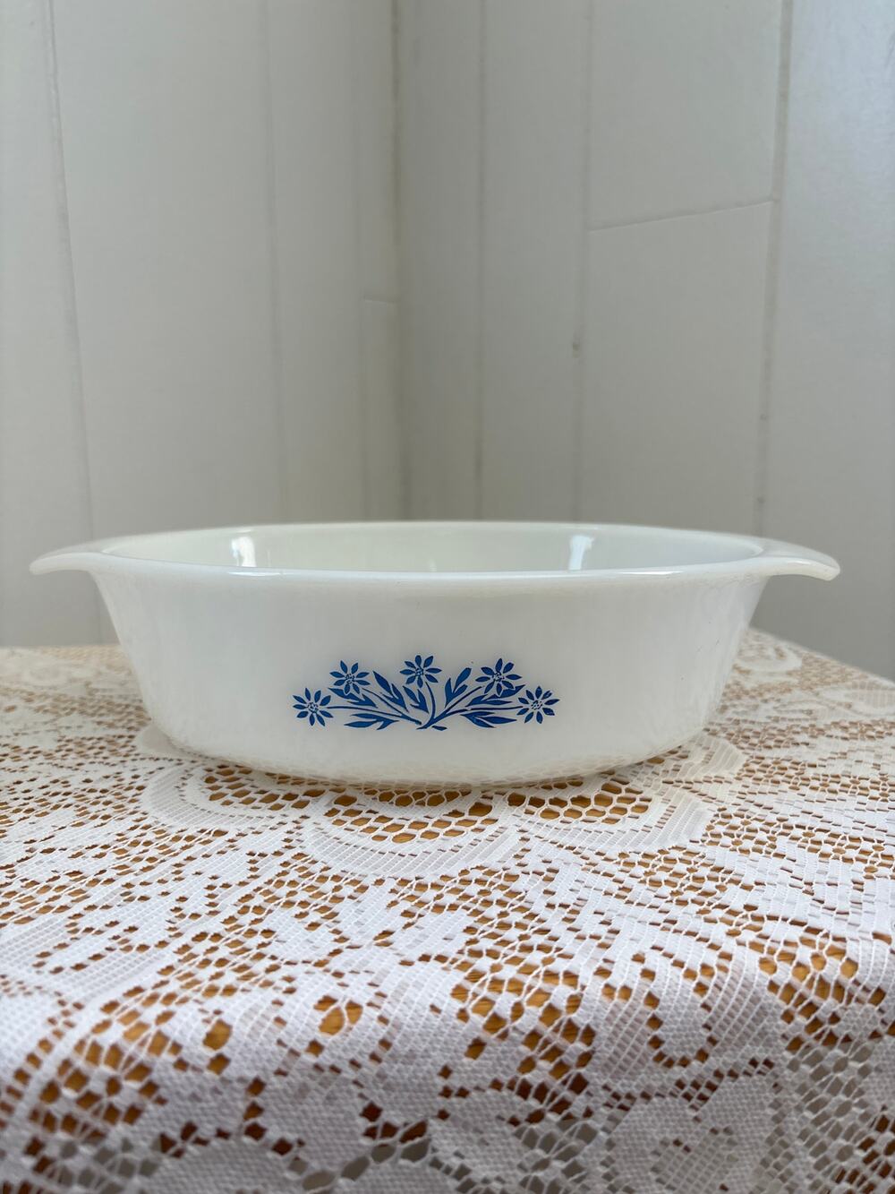 Vintage Fire King “Blue Cornflower” Oval Casserole Dish